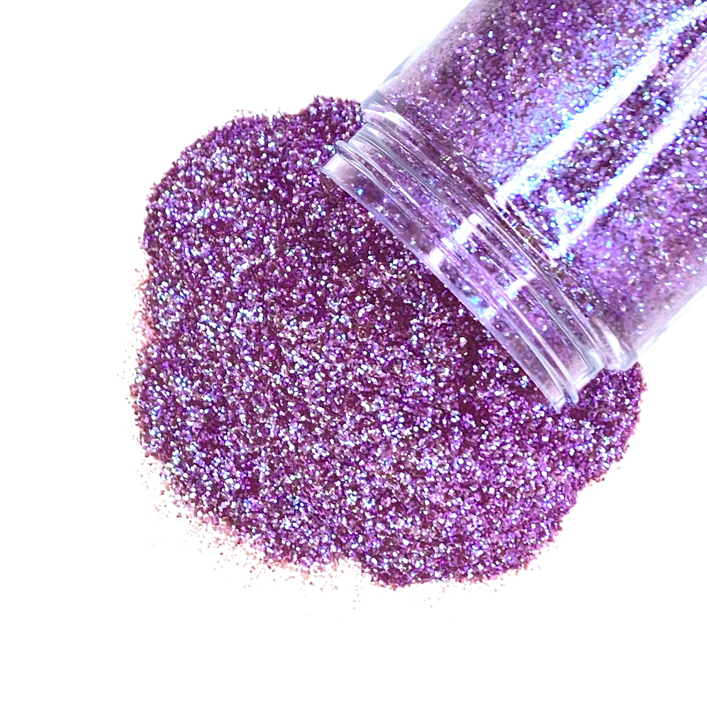 Neon purple fine polyester glitter for art, body, nails and more - PDB Creative Studio