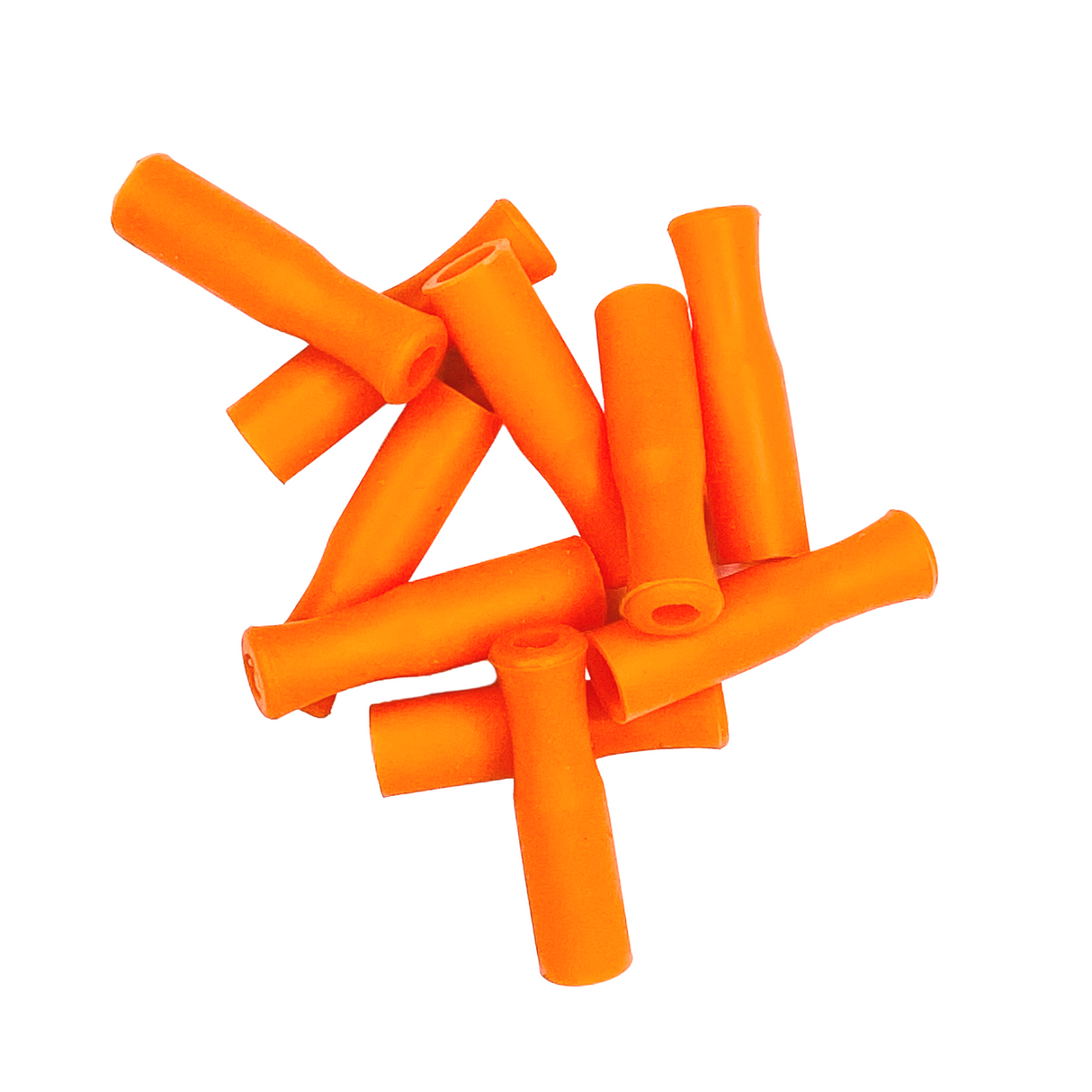 SILICONE STRAW TIP COVERS (ORANGE) - 10259