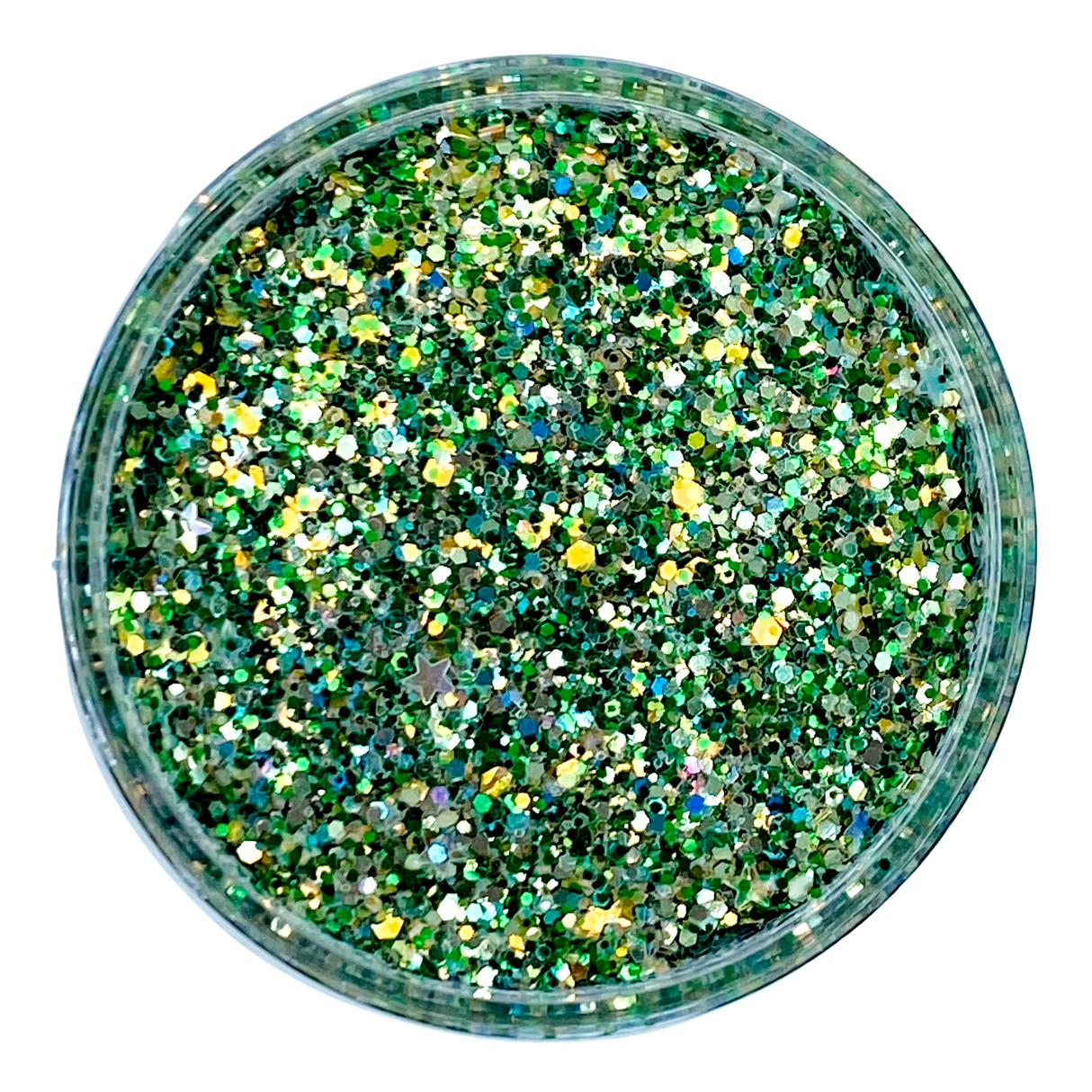 Green custom chunky glitter mix / PDB Creative Studio for art, nails and projects