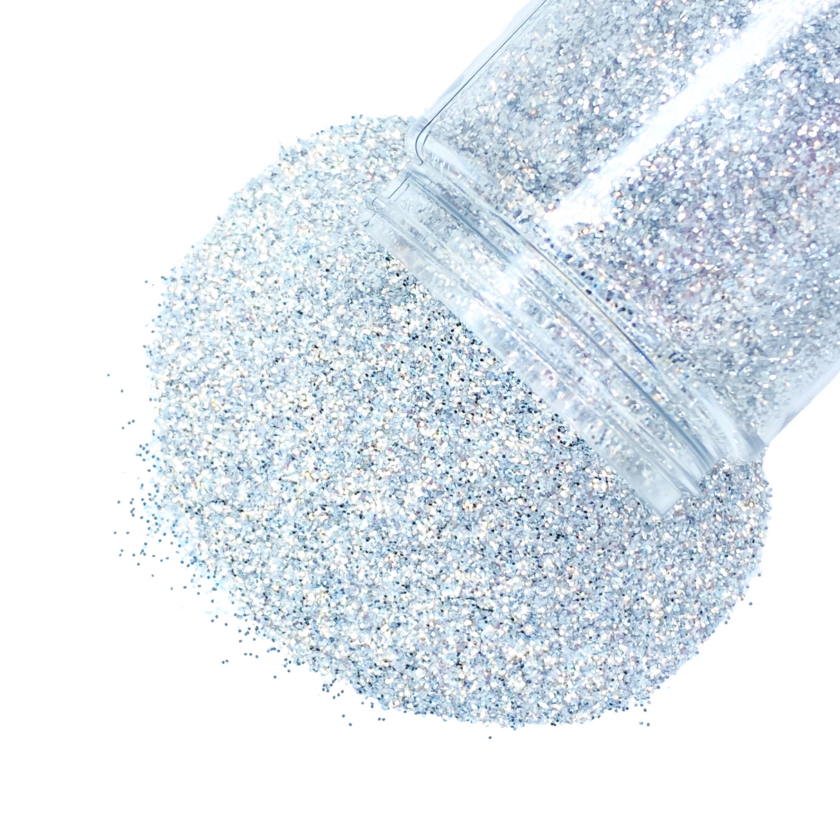 Silver fine polyester custom glitter mix for art, body, nails and more - PDB Creative Studio