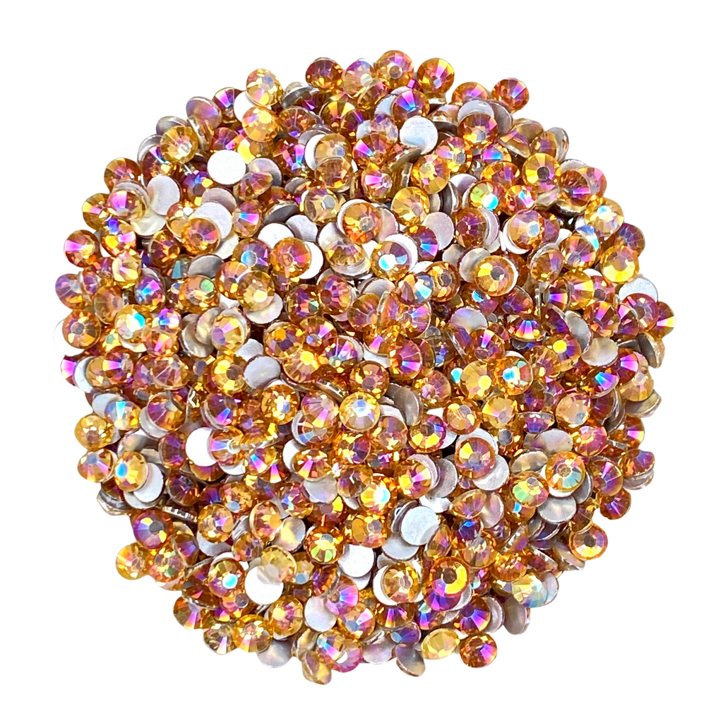 Purple Light yellow pink Glam Glass® flatback non hotfix rhinestones - PDB Creative Studio