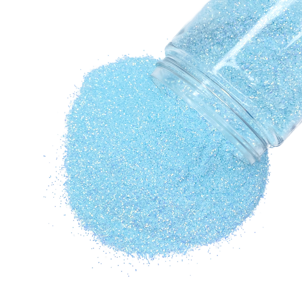 Pastel blue fine custom glitter mix for art, body, nails / PDB Creative Studio