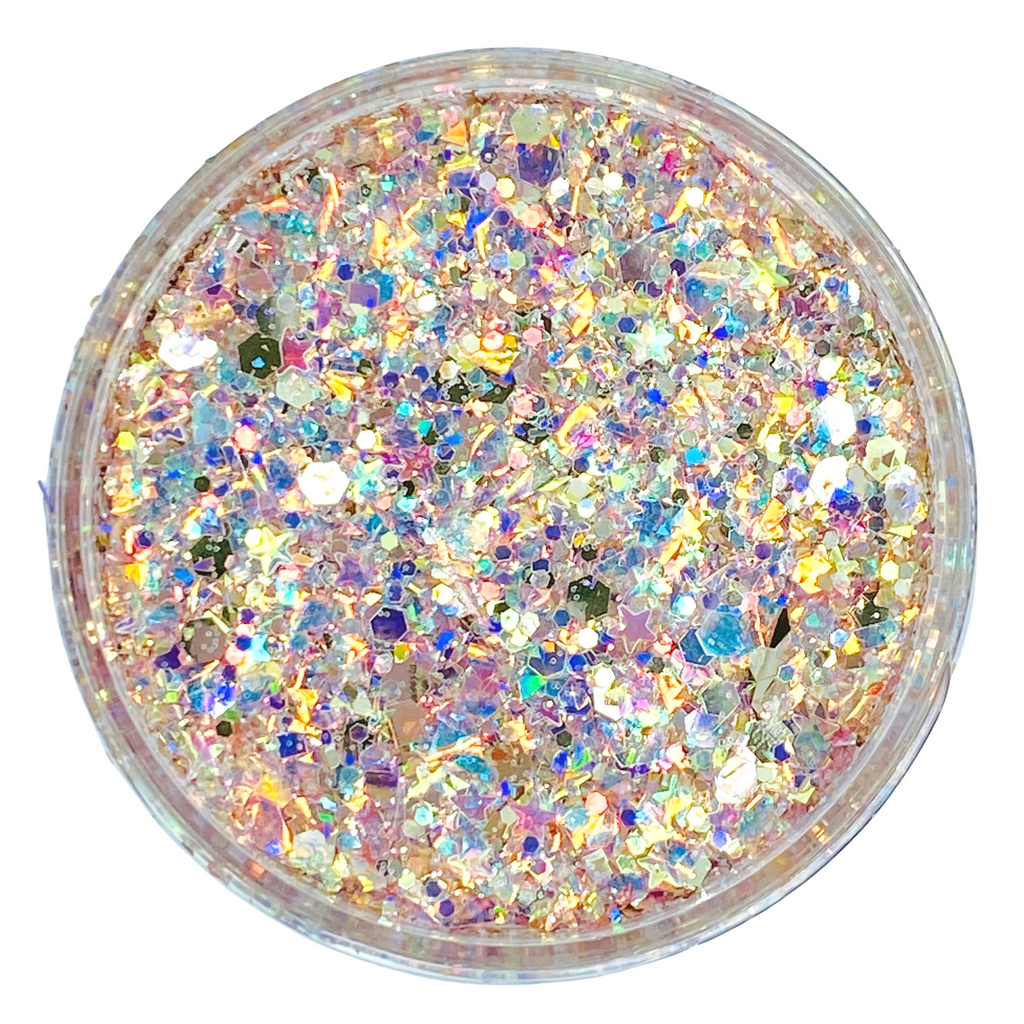 gold opal custom glitter mix for body, art, nails and more - PDB Creative Studio