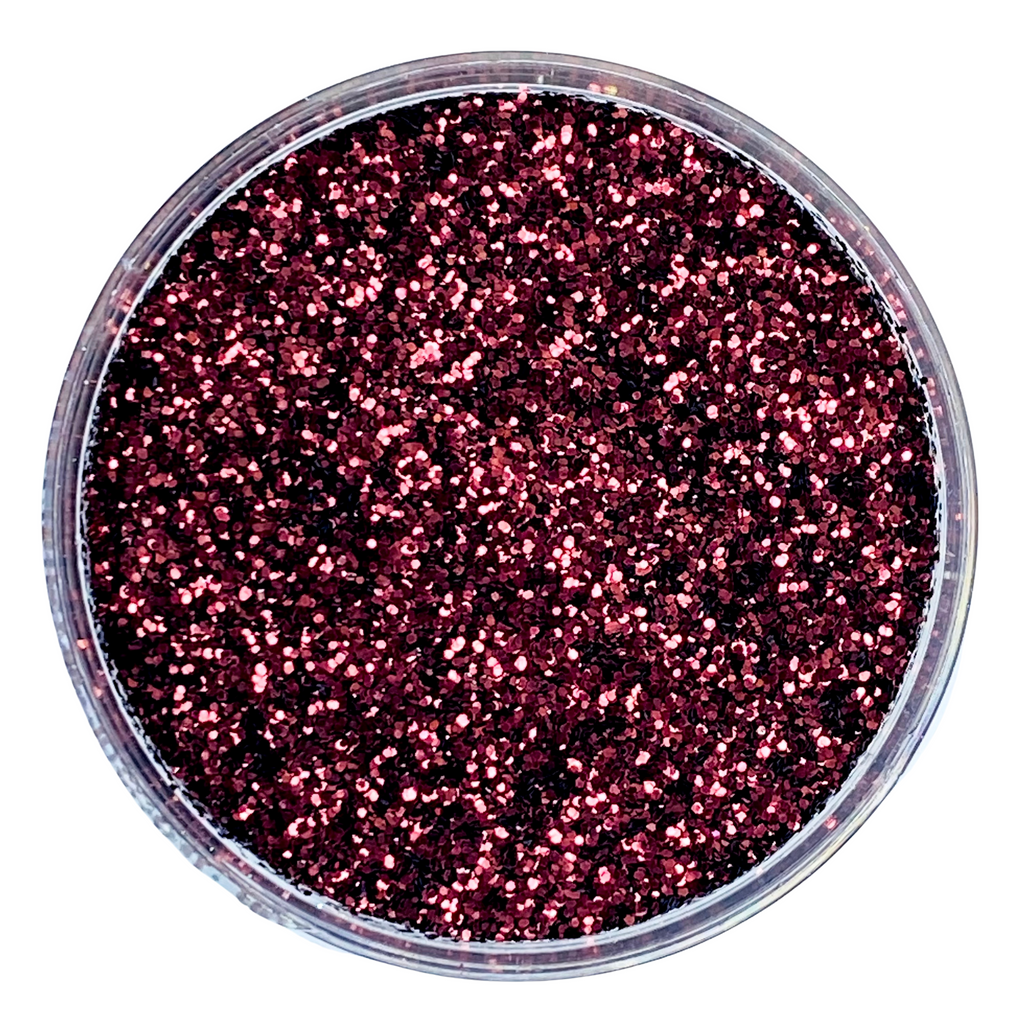 Burgundy maroon custom polyester glitter mix for art, body, nails and more - PDB Creative Studio