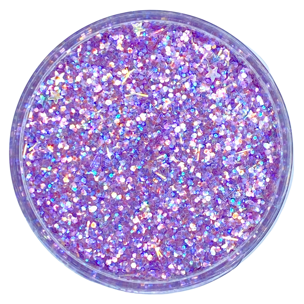 Purple opal custom mutli-size/shape glitter mix for art, body, nails and more - PDB Creative Studio