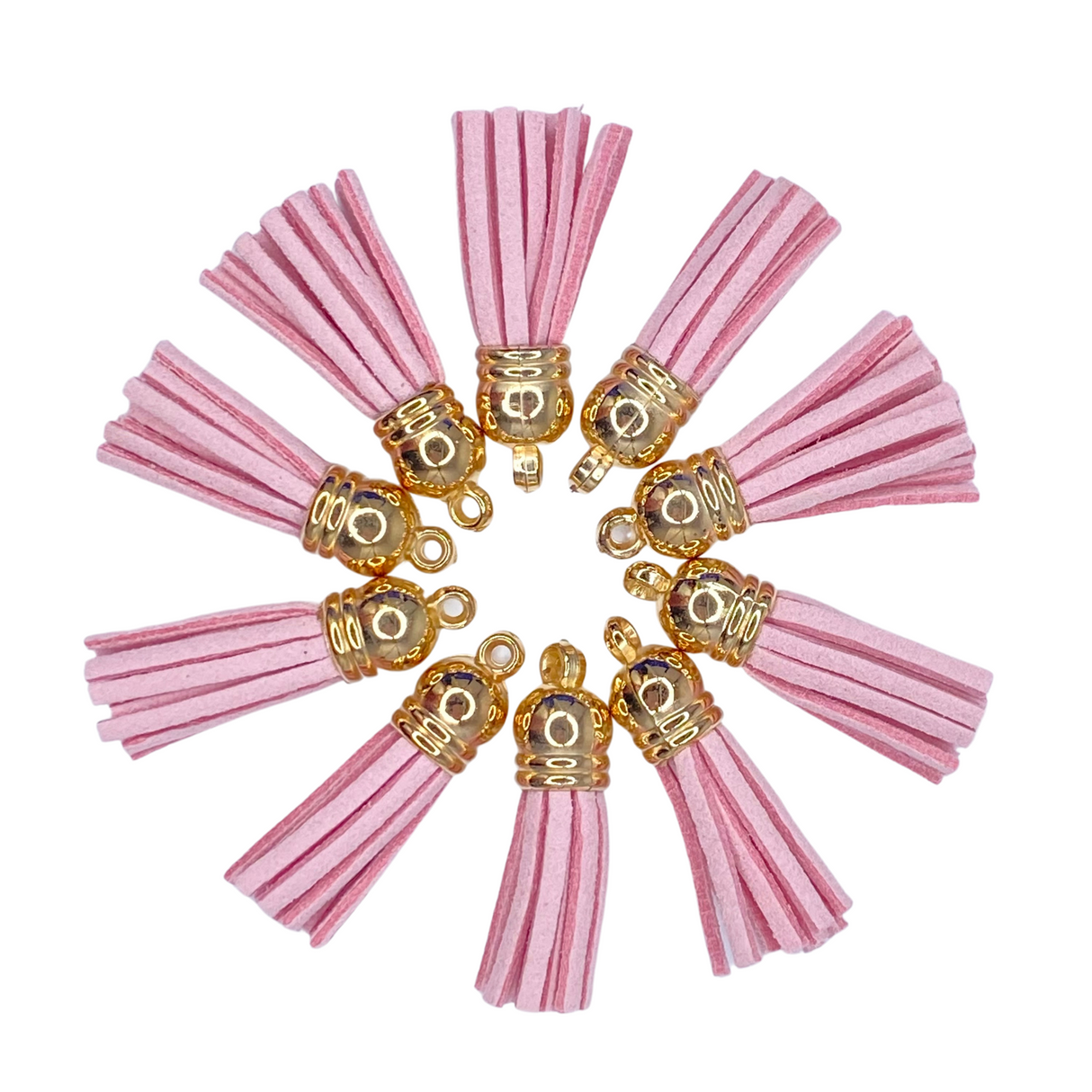 PALE PINK / GOLD TASSELS - 11304