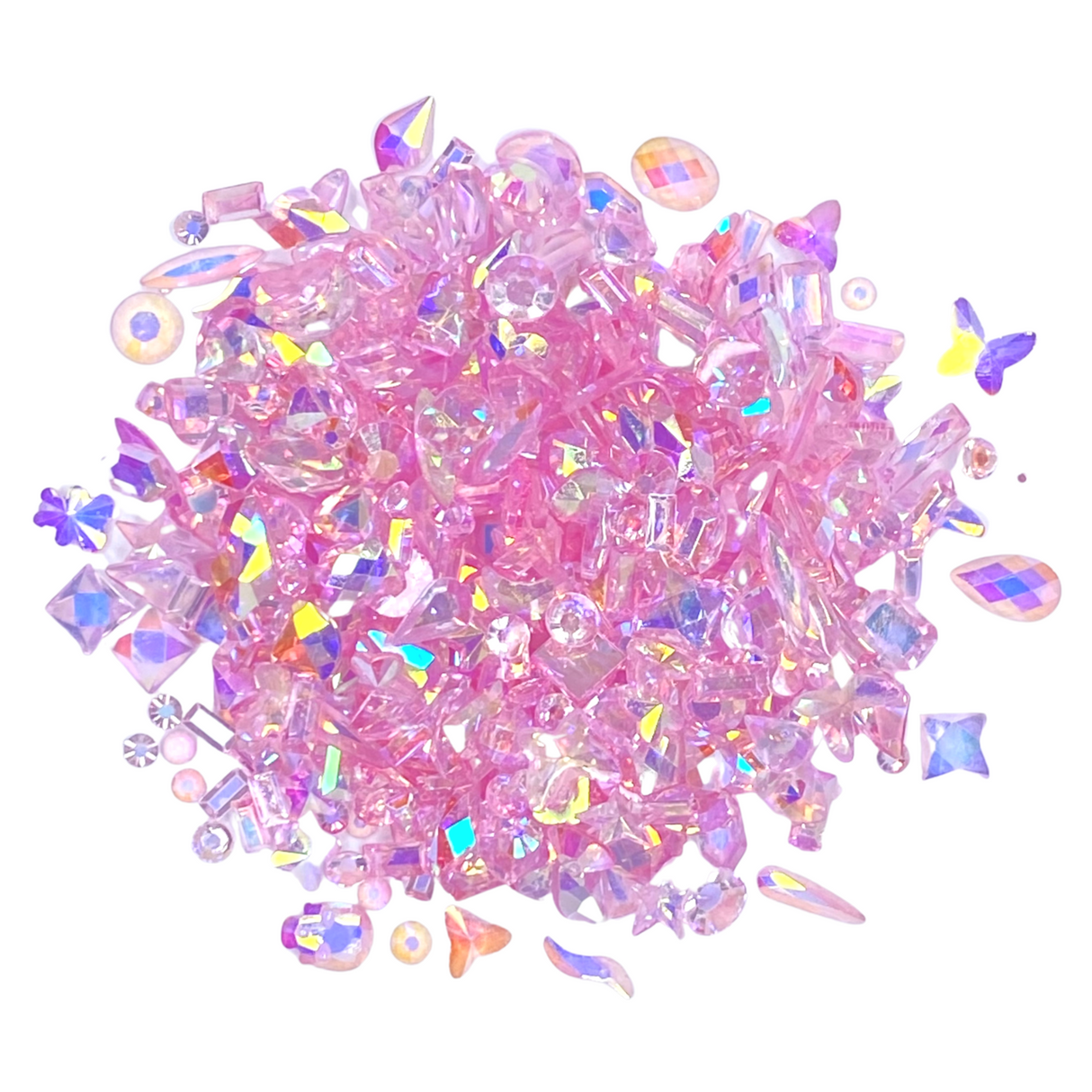 CRYSTAL LT. PINK (AB) MULTI-SHAPE MIX - 40234