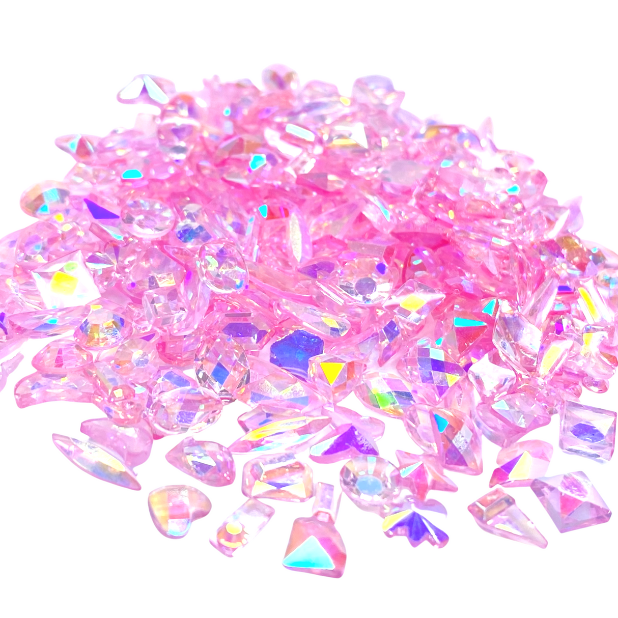 CRYSTAL LT. PINK (AB) MULTI-SHAPE MIX - 40234