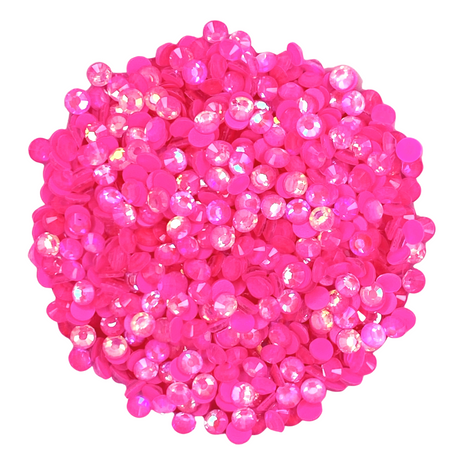 LUMINOUS ROSE - BRIGHT GLOW PINK Glam Glass® flatback, non hotfix rhinestones for art, body, nails and more - PDB Creative Studio