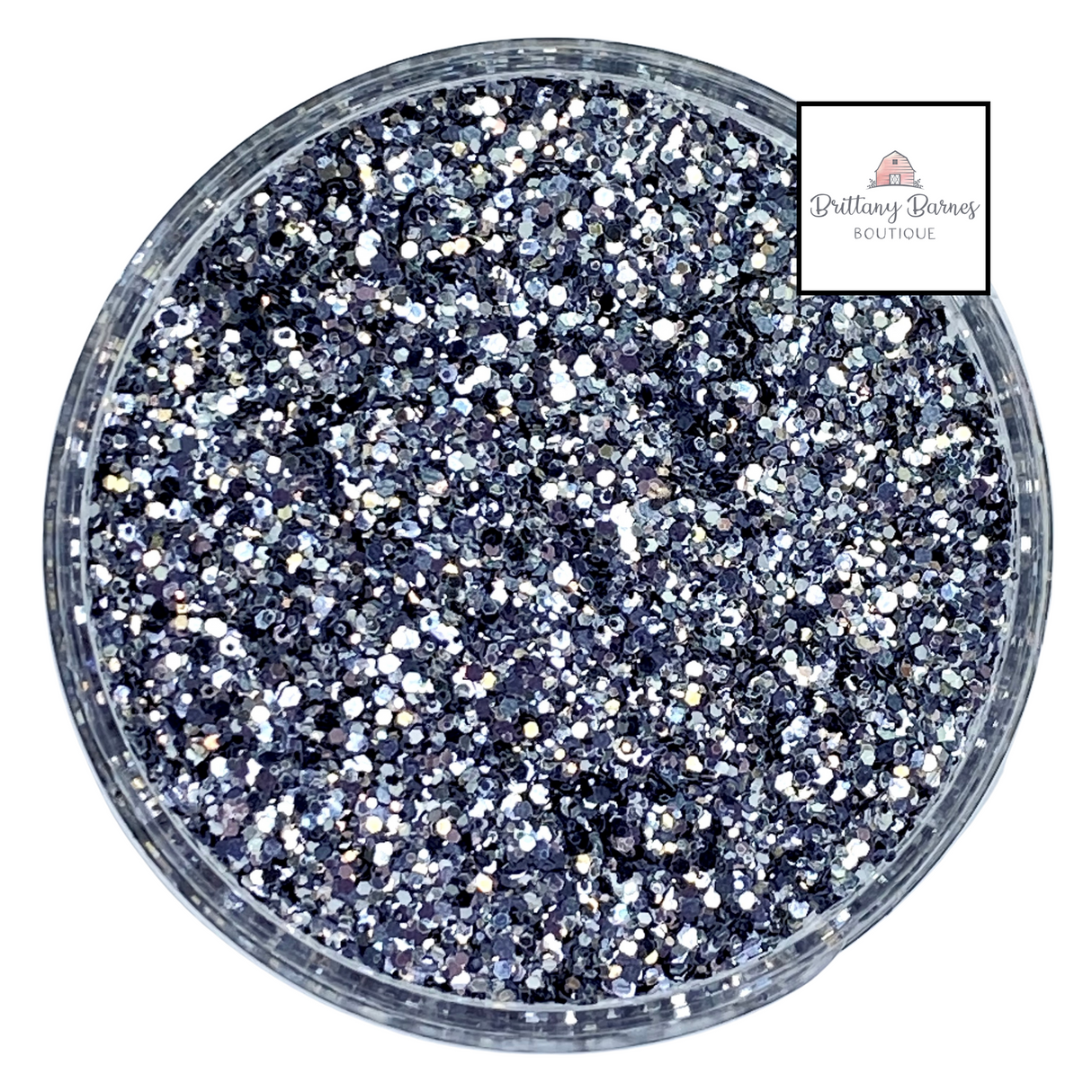 Gunmetal polyester custom glitter mix for art, body, nails and more - PDB Creative Studio