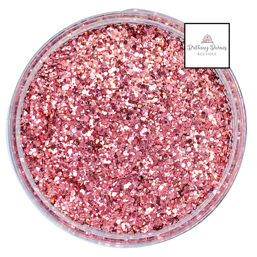 Rose gold custom glitter mix for art, body, nails and more - PDB Creative Studio