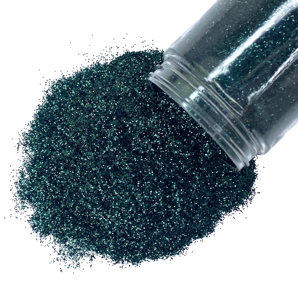 Dark green polyester glitter for art, body, nails and more - PDB Creative Studio