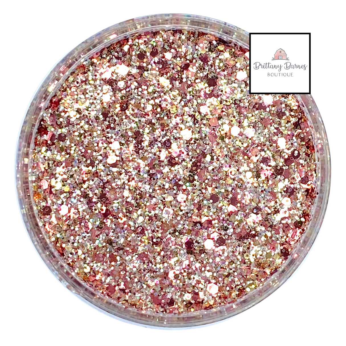 rose gold multi size custom mix glitter for hair, body, nails / PDB Creative Studio