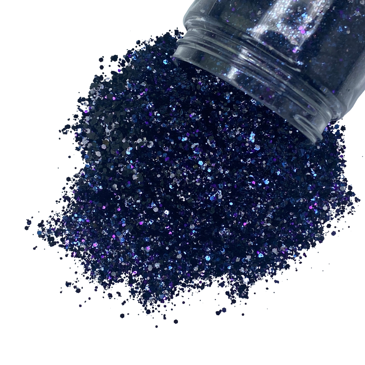 deep purple blue custom glitter mix for art, body, nails / PDB Creative Studio