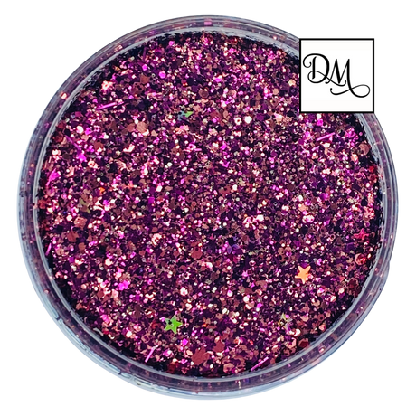 maroon purple custom glitter mix for body, art, nails / PDB Creative Studio