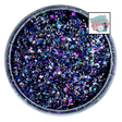 black multi colored custom multi-size/shape glitter for art, body, nails and more - PDB Creative Studio