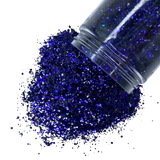 Deep blue black color shift polyester glitter for art, body, nails and more - PDB Creative Studio