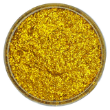 bright yellow gold metallic polyester glitter mix for art, body, nails and more - PDB Creative Studio