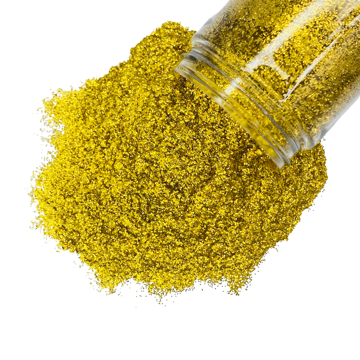 bright yellow gold metallic polyester glitter mix for art, body, nails and more - PDB Creative Studio