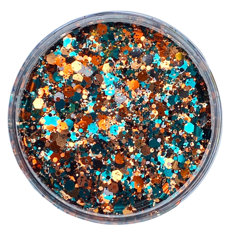 Western brown gold turquoise custom multi-size glitter mix for art, body,  nails and more - PDB Creative Studio