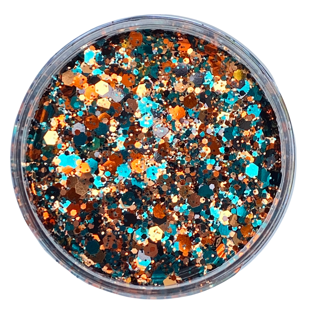 Western brown gold turquoise custom multi-size glitter mix for art, body,  nails and more - PDB Creative Studio