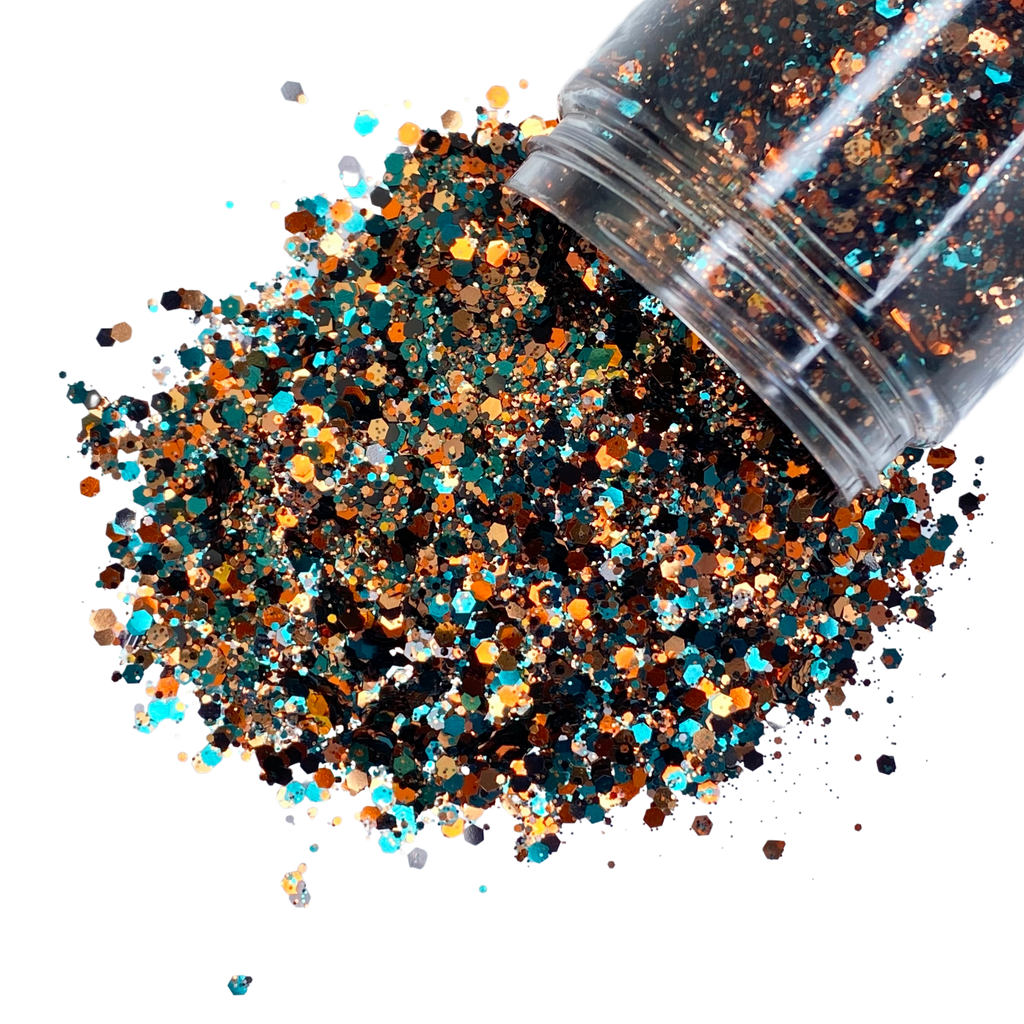 Western brown gold turquoise custom multi-size glitter mix for art, body,  nails and more - PDB Creative Studio