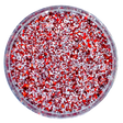 White and red custom chunky glitter mix / PDB Creative Studio for art, nails and projects