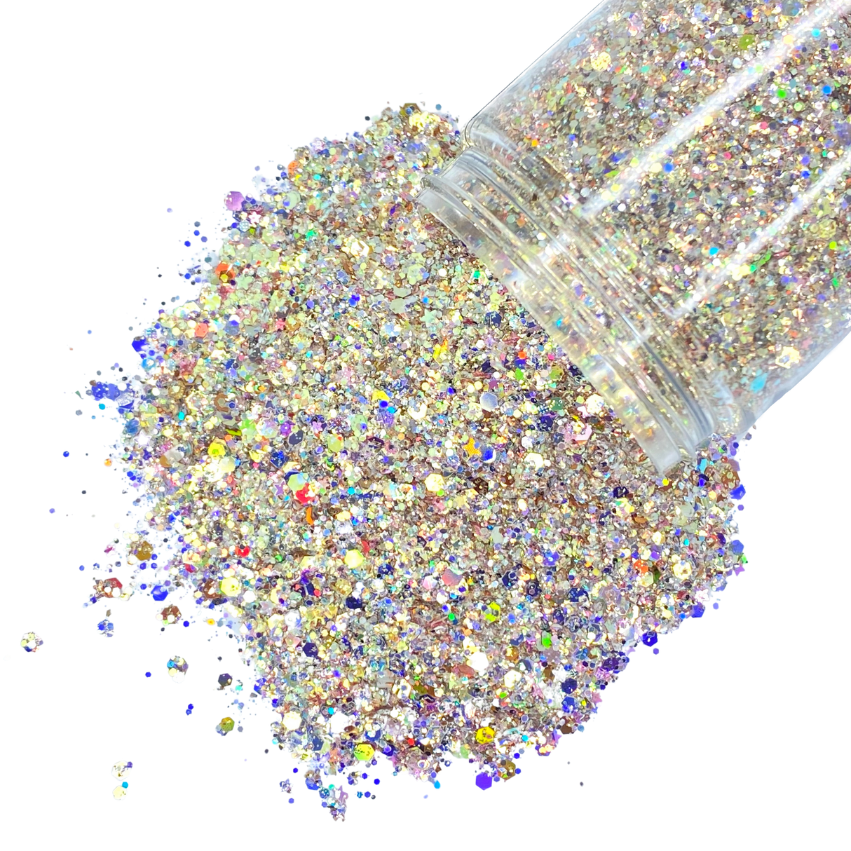 gold opal custom multi-szie glitter mix for art, body, nails and more - PDB Creative Studio