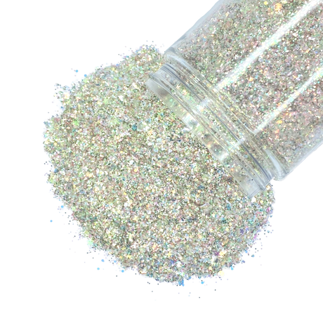 sage green opal custom multi-size/shape glitter mix for art, body, nails and more - PDB Creative Studio