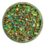 Green red custom chunky glitter mix / PDB Creative Studio for art, nails and projects