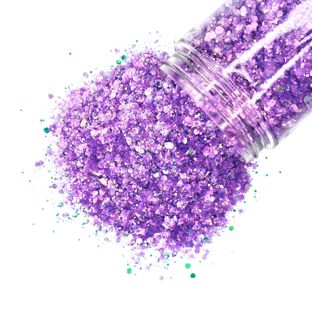 Purple custom glitter mix for body, art, nails / PDB Creative Studio