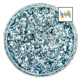 Grey blue silver custom glitter mix for art, body, nails and more - PDB Creative Studio