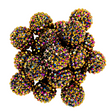 DARK GOLD AB RHINESTONE 20MM BUBBLEGUM BEAD - DARK GOLD AND BLACK AB COATED RHINESTONE ACRYLIC BEAD for bracelets, jewelry making, crafts, and more - PDB Creative Studio