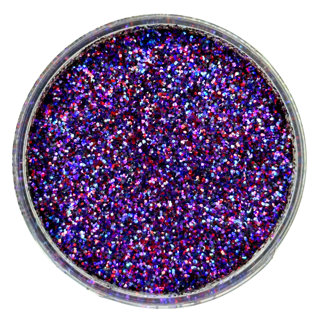 purple custom glitter mix for art, body, nails and more - PDB Creative Studio