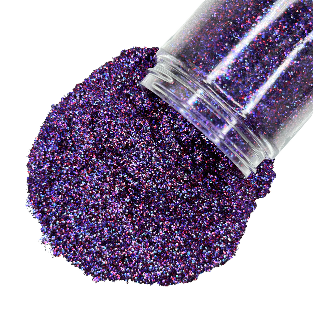 purple custom glitter mix for art, body, nails and more - PDB Creative Studio