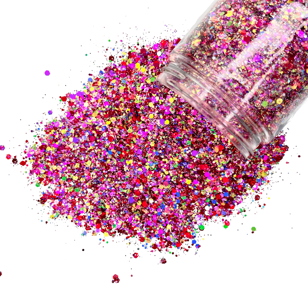 Multi color custom mix multi-size glitter for art, body, nails and more - PDB Creative Studio