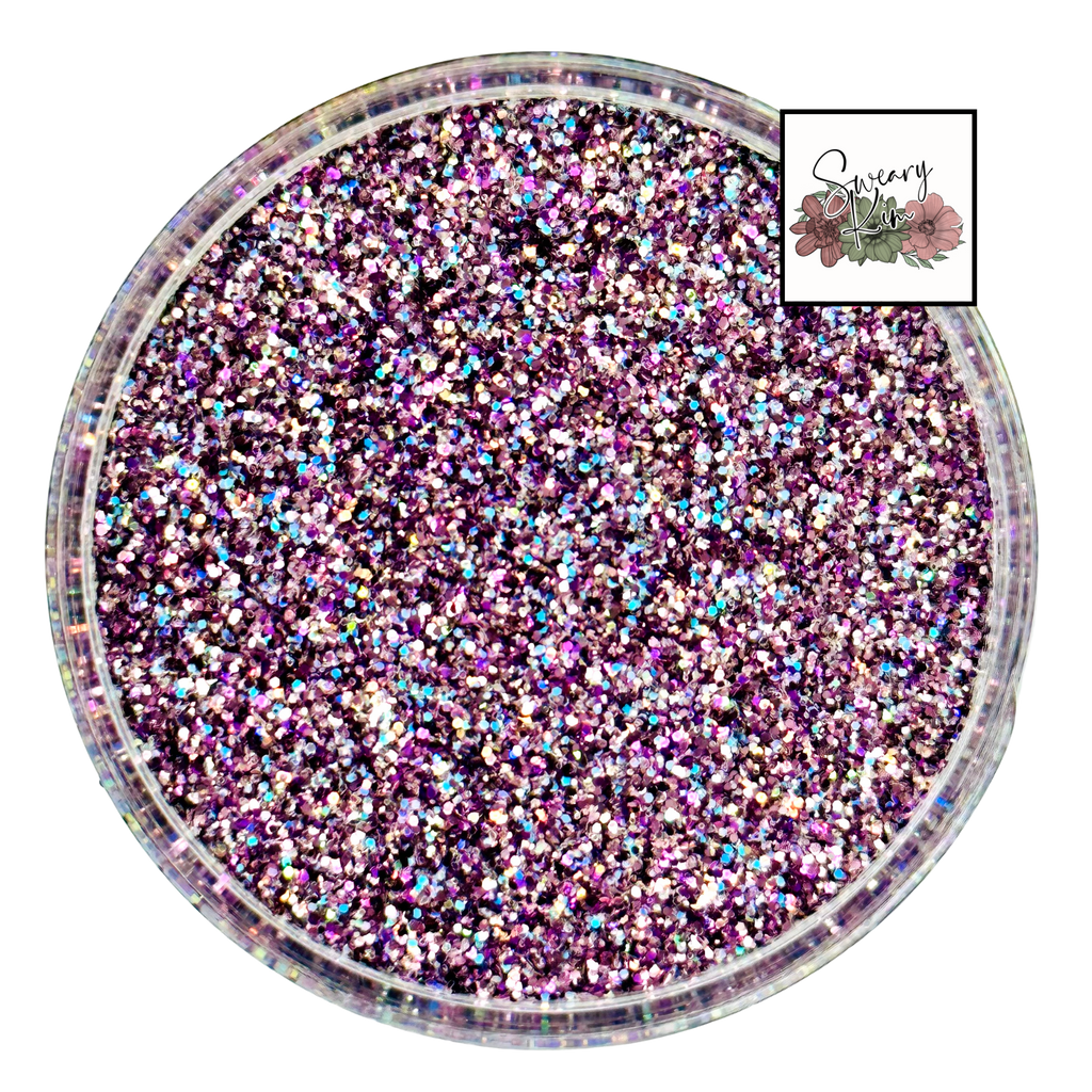 raspberry purple opal holographic custom glitter mix for art, body, nails and more - PDB Creative Studio
