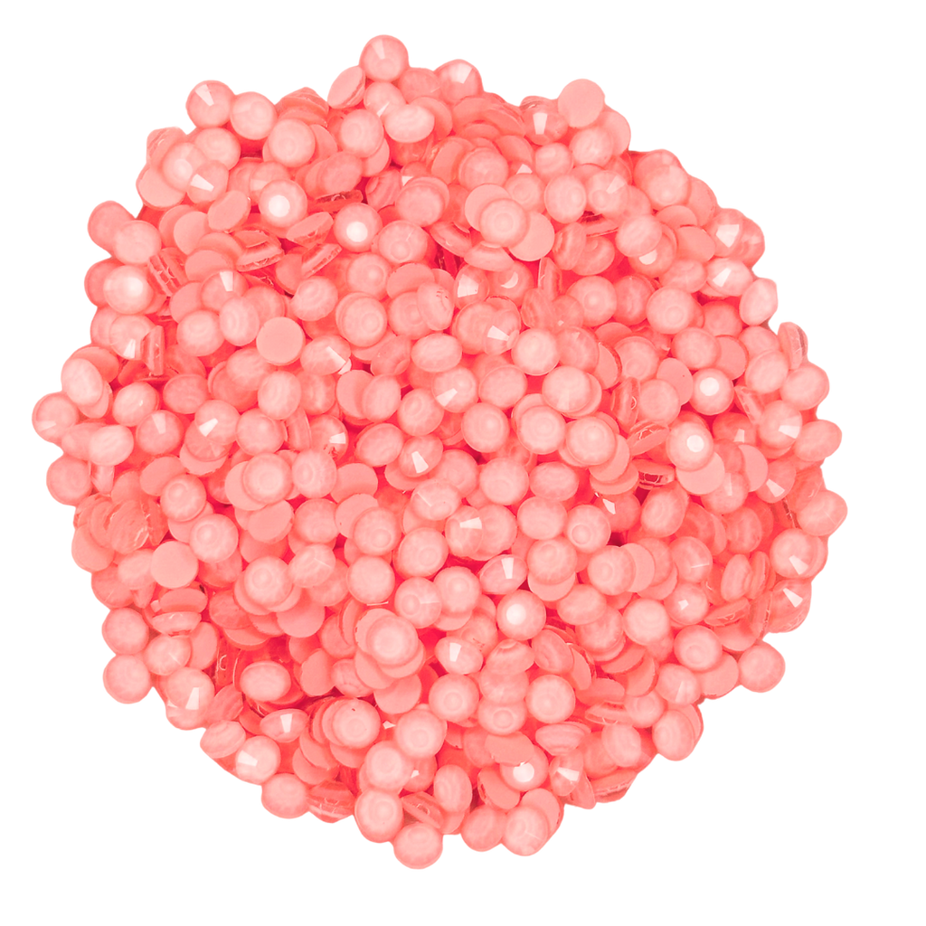 NEON CORAL PINK - PASTEL WARM PINK Glam Glass® flatback, non hotfix rhinestones for art, body, nails and more - PDB Creative Studio