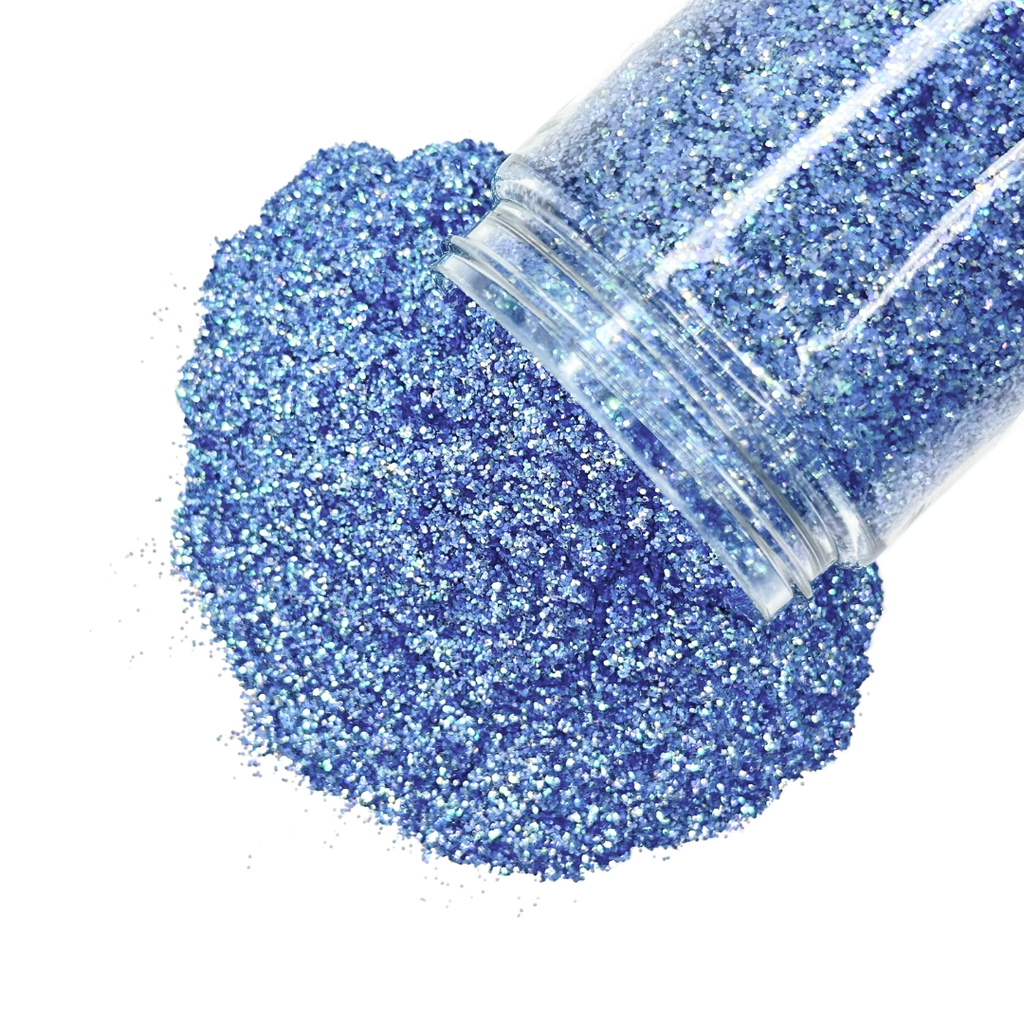 Blue opal fine custom fine polyester glitter mix for art, body, nails and more - PDB Creative Studio