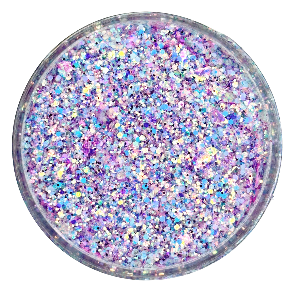 PDB Custom Mixed Glitter Purple and Blue Opal for resin art, nails, beauty products, diy 