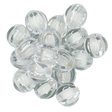 CLEAR DRAPE 20MM BUBBLEGUM BEAD - SCALLOPED CLEAR ACRYLIC BEAD for bracelets, jewelry making, crafts, and more - PDB Creative Studio