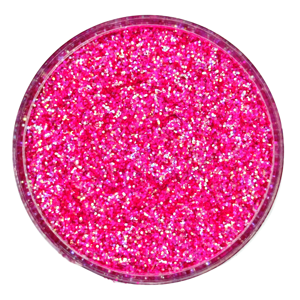 Hot pink custom glitter mix for art, body, nails and more - PDB Creative Studio