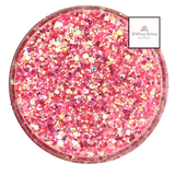 Pink opal custom glitter mix for art, body, nails and more - PDB Creative Studio