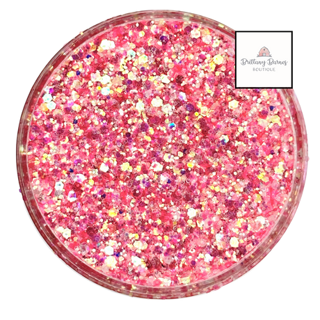 Pink opal custom glitter mix for art, body, nails and more - PDB Creative Studio