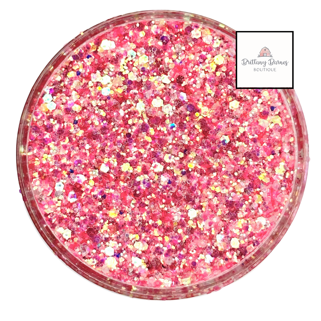 Pink opal custom glitter mix for art, body, nails and more - PDB Creative Studio