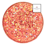 Orange Opal custom multi-size glitter mix for art, body, nails and more - PDB Creative Studio