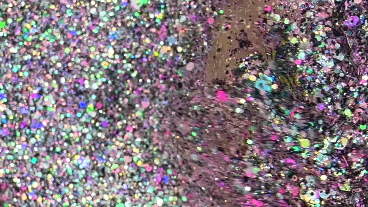 black pink purple opal custom glitter mix for art, body, nails and more - PDB Creative Studio