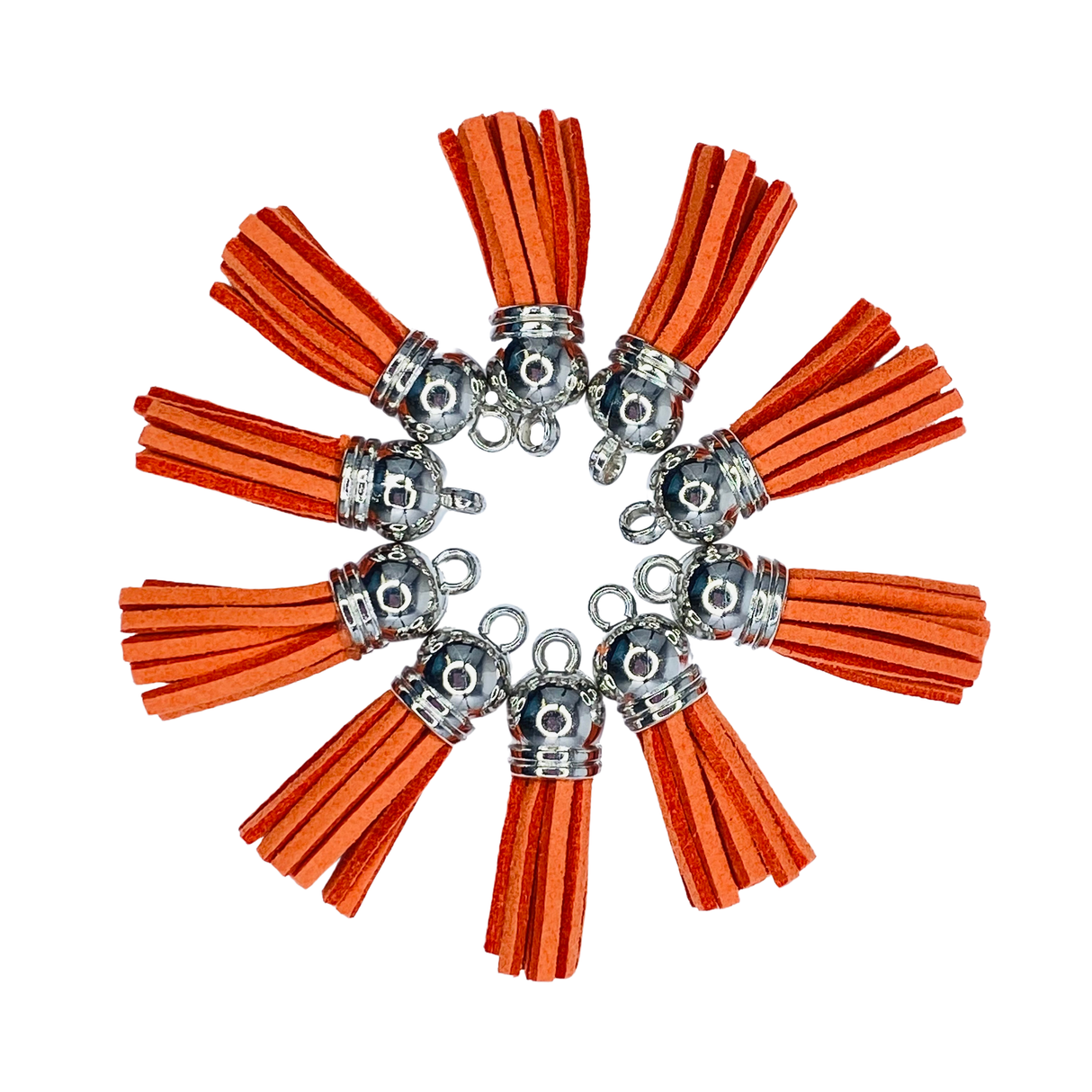 BURNT ORANGE / SILVER TASSELS - TASSELS 