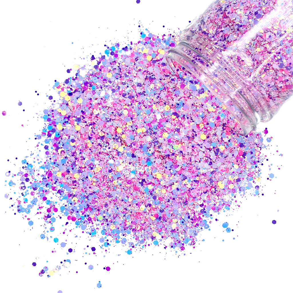 Purple opal custom glitter mix for art, body, nails and more - PDB Creative Studio