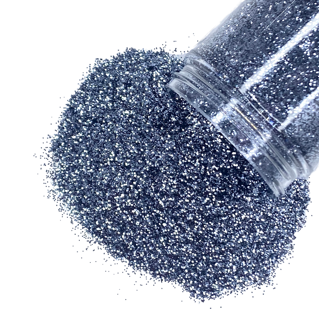 gunmetal polyester glitter for art, body, nails and more - PDB Creative Studio